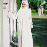 No-Diamond Multicolor Women’s Abaya Dress with Headscarf