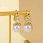 High Quality – Luxury Pearl Earrings with Diamonds